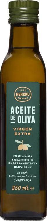 Herkku 250 ml espanjalainen kylmäpuristettu ekstra-neitsytoliiviöljy