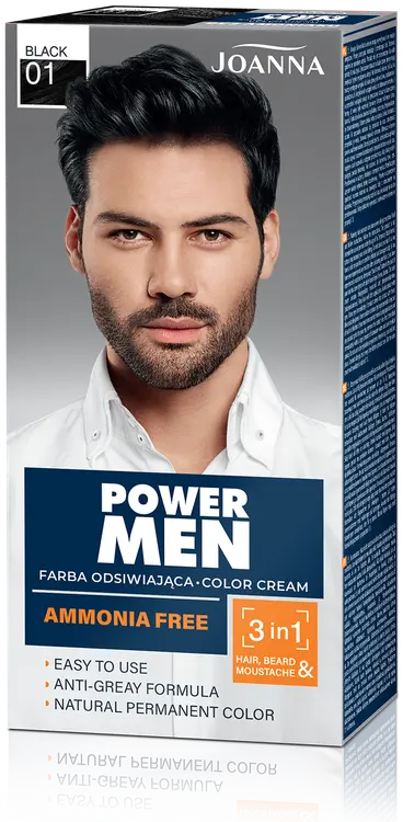 Joanna Power men hiusväri 01 musta permanent