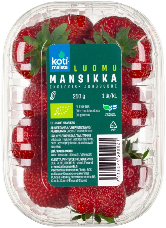 Kotimaista Mansikka 250g Luomu
