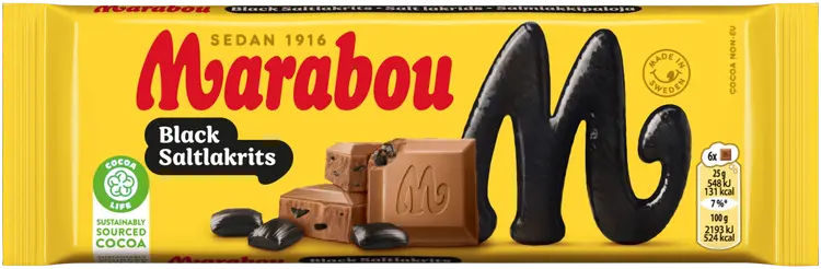 Marabou Black saltlakrits 100g suklaalevy