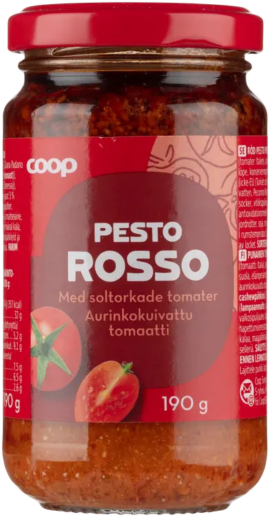 Coop Pesto Rosso aurinkokuivattu tomaatti 190 g