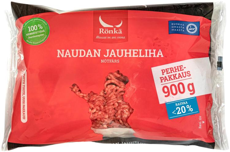 Rönkä Naudan jauheliha 20% 900g