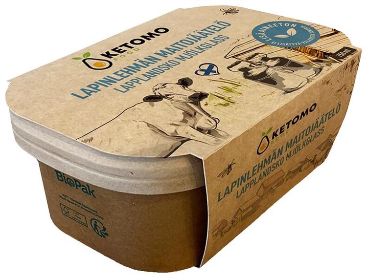 Ketomo Food Lapinlehmän maitojäätelö 750ml