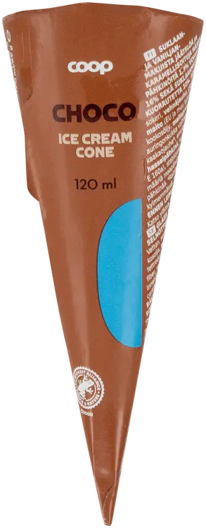 Coop jäätelötuutti suklaa 120 ml/69 g