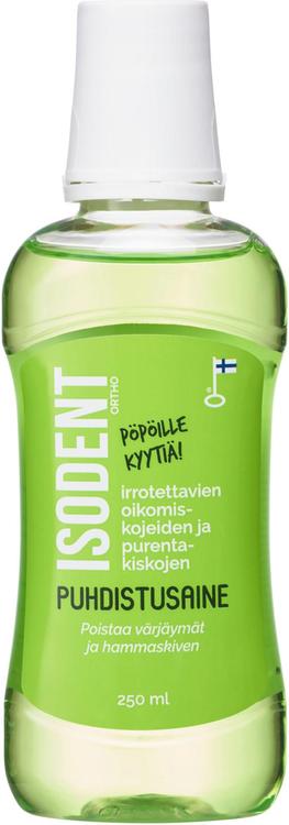 ISODENT ORTHO Irroitettavien oikomiskojeiden ja purentakiskojen puhdistusaine 250ml