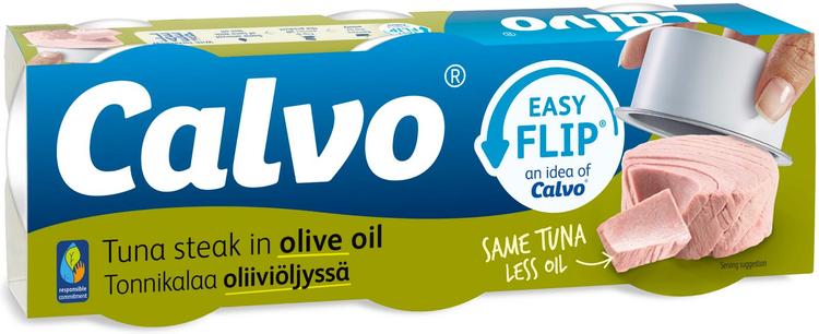 Calvo tonnikala oliiviöljyssä 3x65/52g