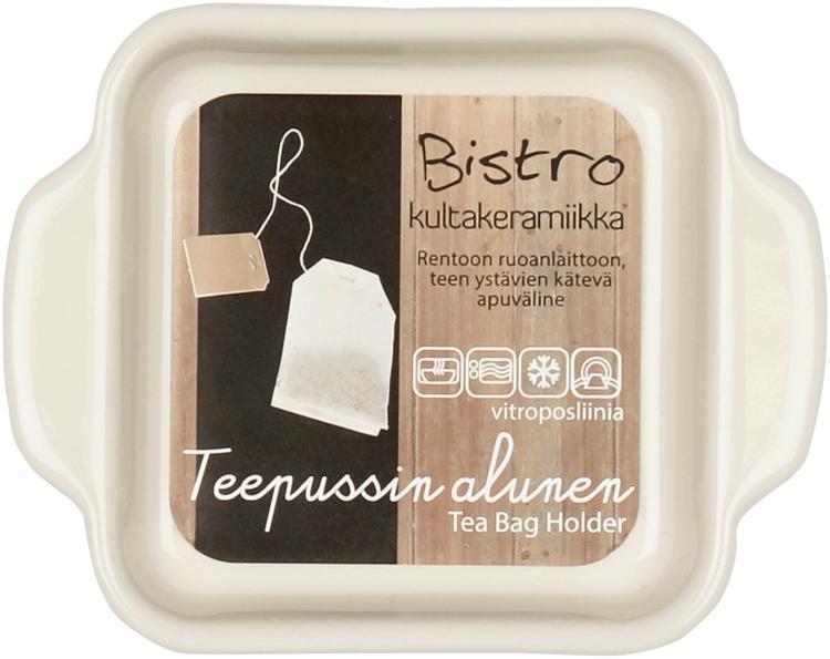 Kultakeramiikka Bistro teepussin alunen 12cm