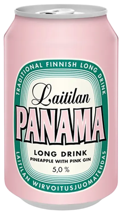 Laitilan Panama Pink Pineapple 5,0% 0,33L ginipohjainen ananaksenmakuinen long drink