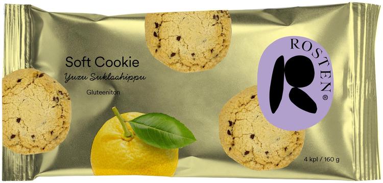 Rosten Soft Cookie Yuzu-suklaahippu 160 g