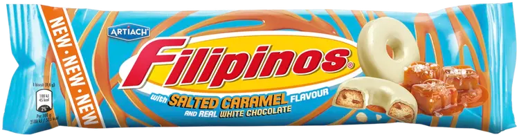 Filipinos 128g Suolainen kinuski Keksi valkosuklaalla