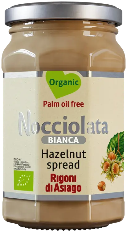 Rigoni di Asiago Nocciolata Luomu Vaalea hasselpähkinälevite 250g