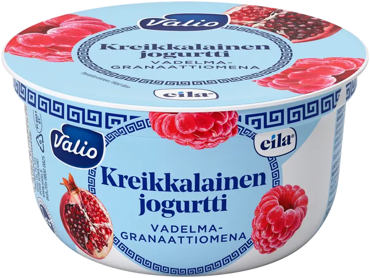 Valio kreikkalainen jogurtti 150 g vadelma-granaattiomena laktoositon