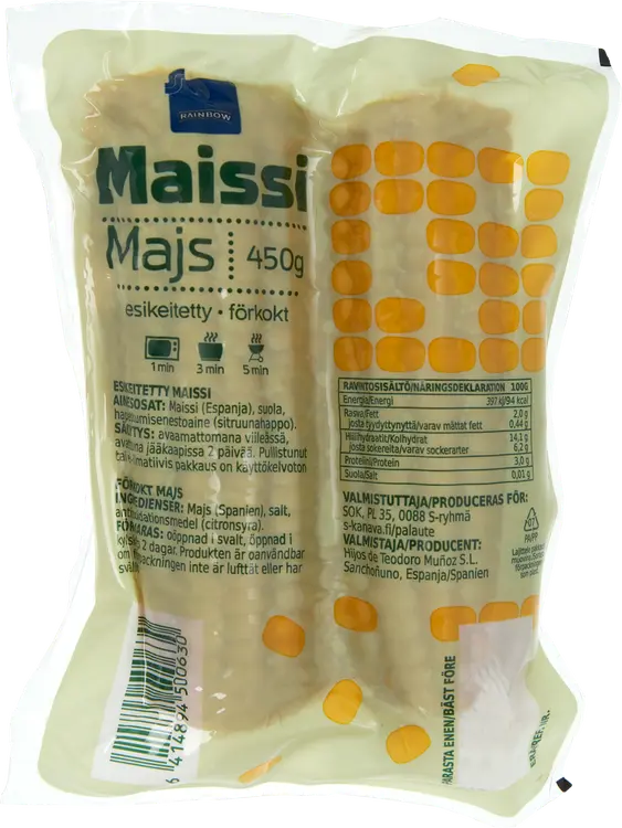Rainbow esikeitetty maissi 450 g