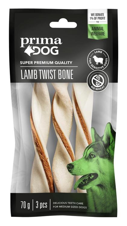 PrimaDog Lammaskierreluu 14 cm, 3 kpl, 70 g