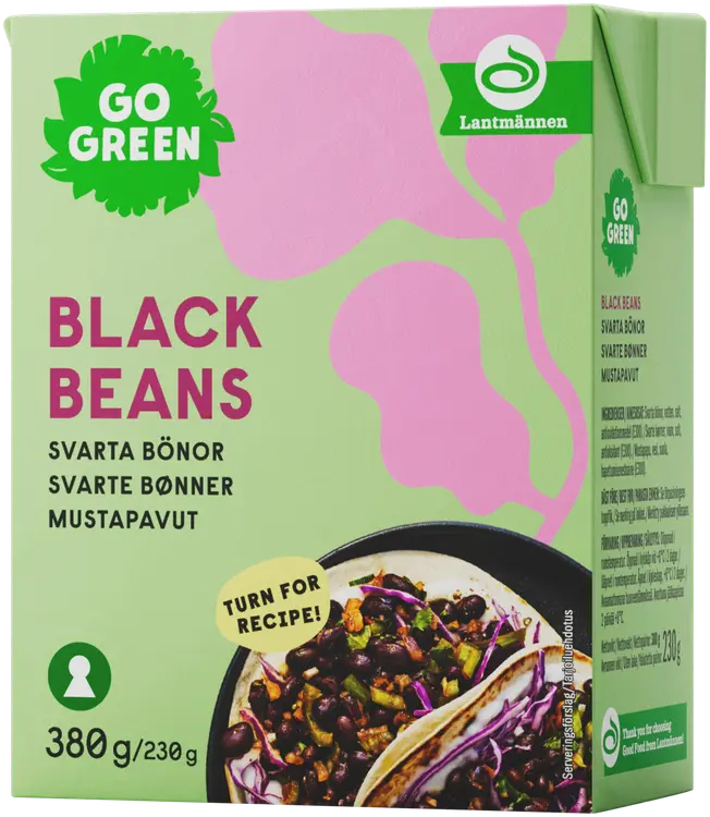 GoGreen Mustapavut 380g