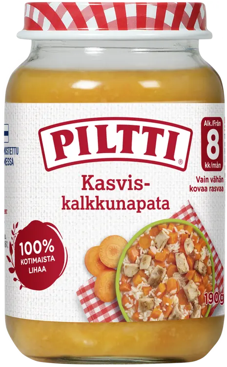 PILTTI 190g Kasvis-kalkkunapata lastenateria 8kk