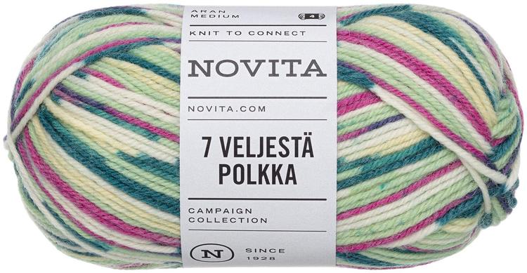 Novita lanka 7 Veljestä Polkka 100g hedelmä 8011