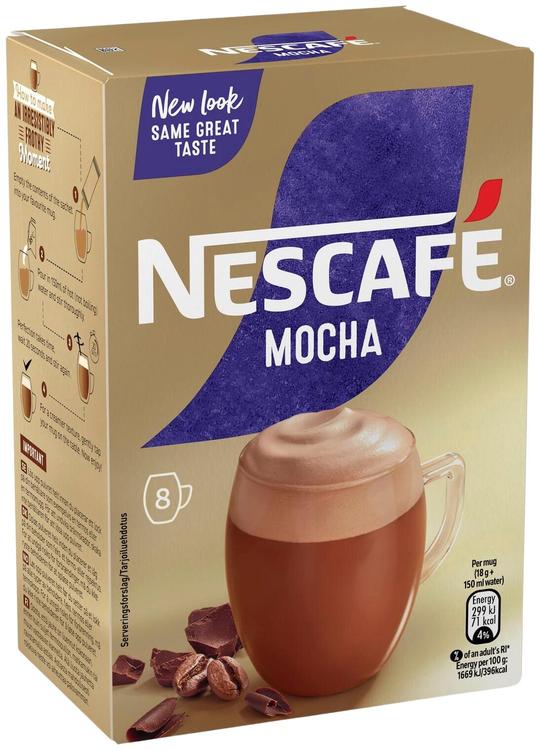 Nescafé 8kpl/144g Mocha Café au Chocolat erikoispikakahvi annospussi