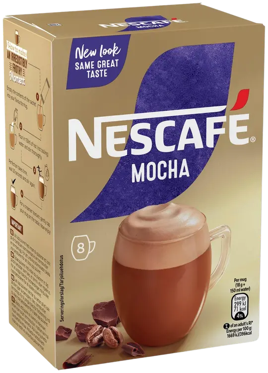 Nescafé 8kpl/144g Mocha Café au Chocolat erikoispikakahvi annospussi