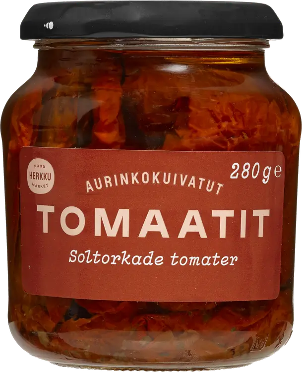 Herkku aurinkokuivatut tomaatit oliiviöljyssä 280 g