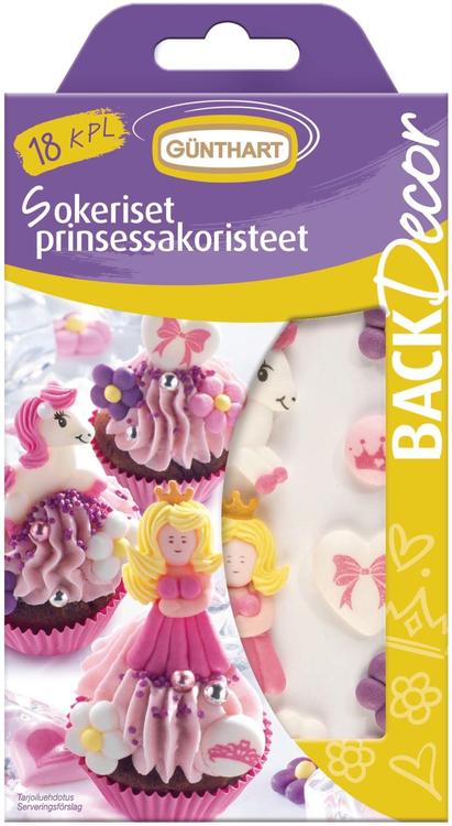 DECOR KAKUNKORISTE PRINSESSAT SOKERIA 17G