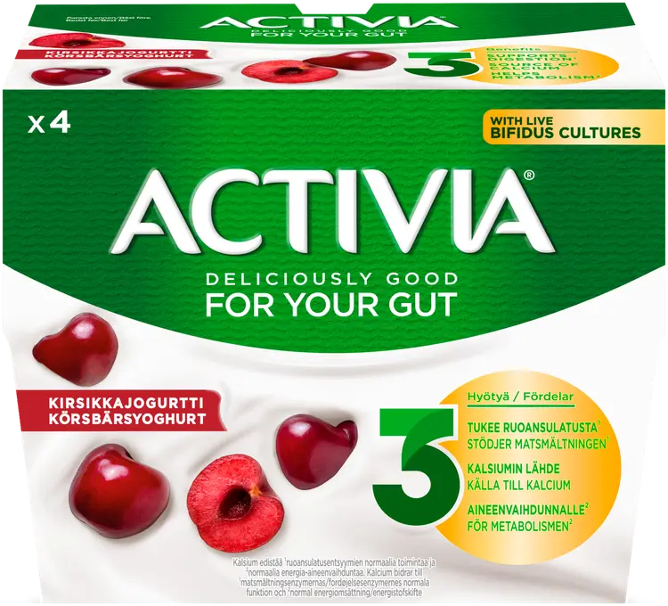 Danone Activia Kirsikkajogurtti 4x125g