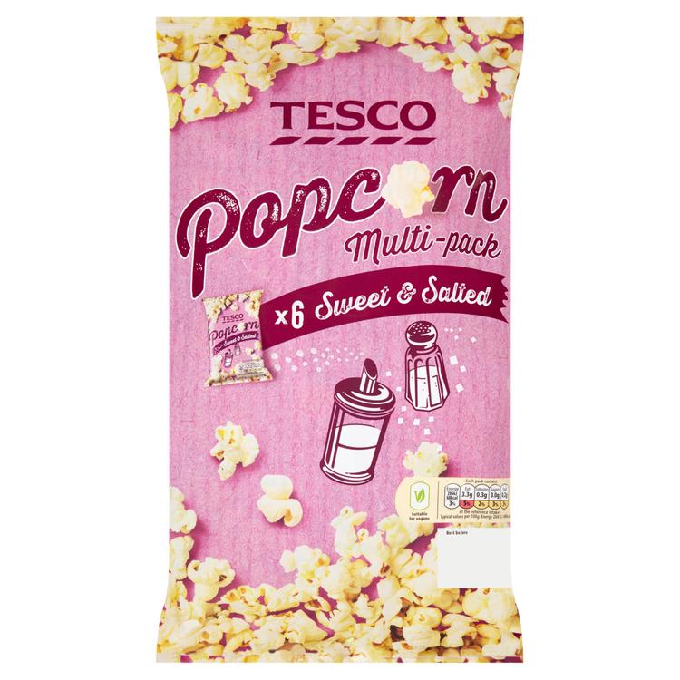 Tesco 84g Sweet & Salted Popcorn 6-pack