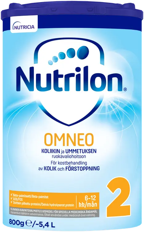 Nutrilon Omneo 2 800 g, kliininen ravintovalmistejauhe imeväisikäiselle, 6-12kk.