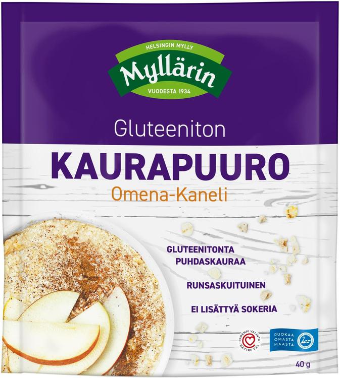 Myllärin Gluteeniton Kaurapuuro omena-kaneli 40 g