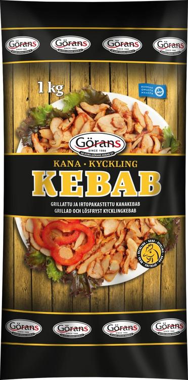 Görans kanakebab 1kg grillattu ja irtopakastettu