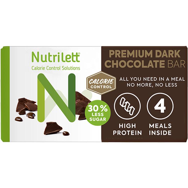 Nutrilett Premium Dark Chocolate bar ateriankorvikepatukka painonhallintaan 4x59g