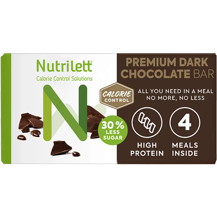 Nutrilett Premium Dark Chocolate bar ateriankorvikepatukka painonhallintaan 4x59g