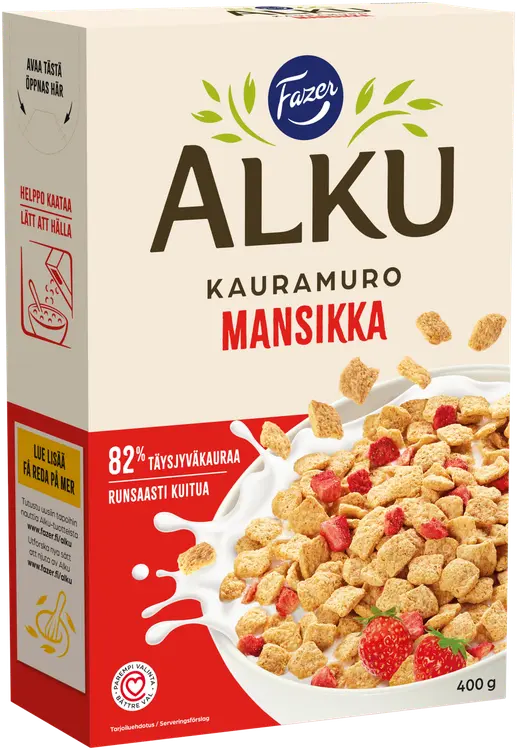 Fazer Alku Mansikka kauramuro 400 g
