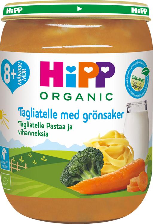 HiPP Luomu 190g Tagliatelle Pastaa & Vihanneksia 8 kuukautta