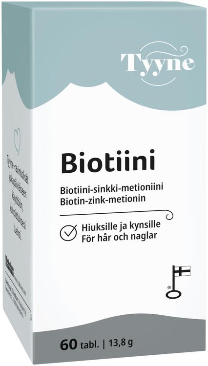 Tyyne Biotiini 60 tabl., biotiini-sinkki-metioniinitabletti, Vitabalans