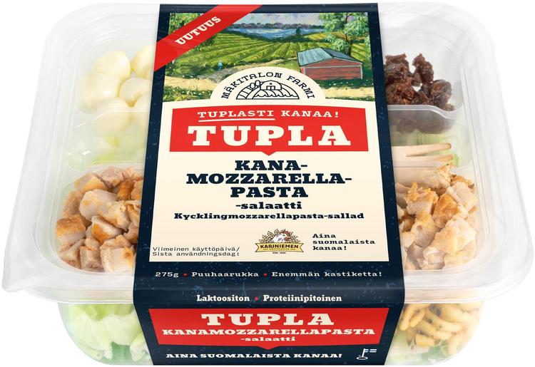 Mäkitalon Farmi Tupla Kana-mozzarella-pastasalaatti 275g