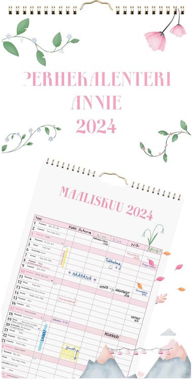 Burde perhekalenteri 2024 Perhekalenteri Annie