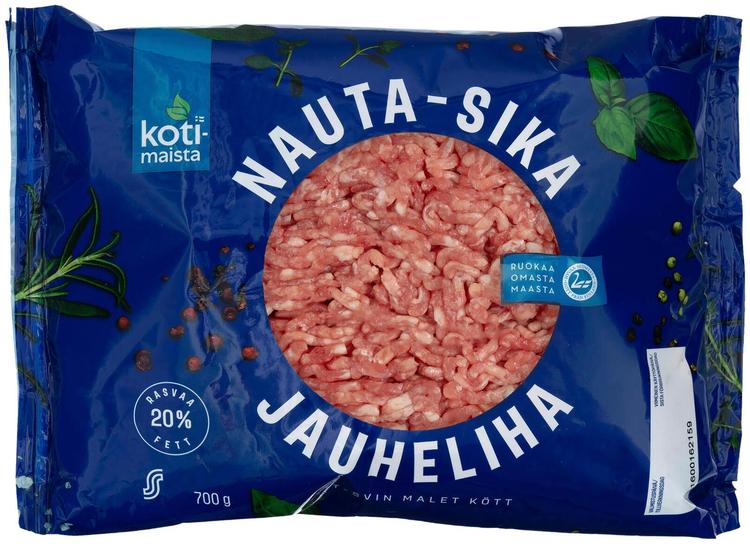 Veise -ja seahakkliha 20% 700g 50/50