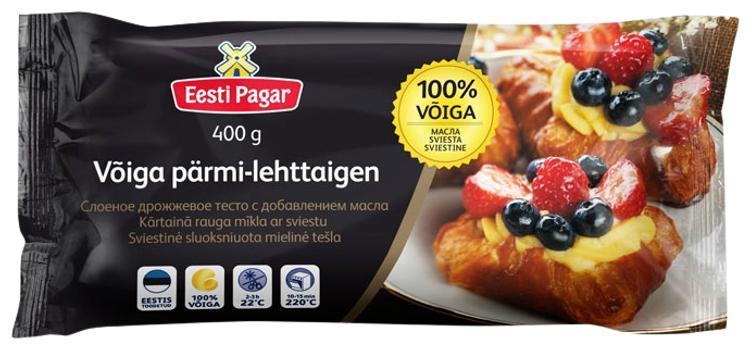 Võiga pärmi-lehttaigen, 400 g