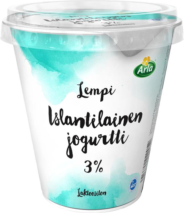 Arla Lempi 300g 3% islantilainen laktoositon jogurtti