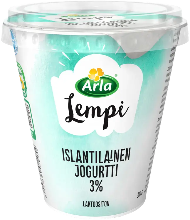 Arla Lempi islantilainen 3% laktoositon jogurtti 300 g