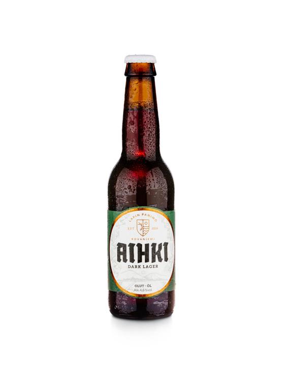 Aihki Lapland Dark Lager 4,6%, vegaaninen, lisääaineeton, käsityöläuisolut