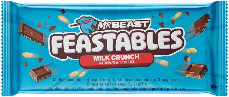 MrBeast Feastables Milk Crunch maitosuklaalevy 60g