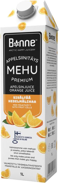 Bonne Appelsiinitäysmehu hedelmälihalla 1L