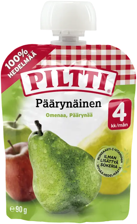 Piltti 90g Päärynäinen hedelmäsose 4kk annospussi