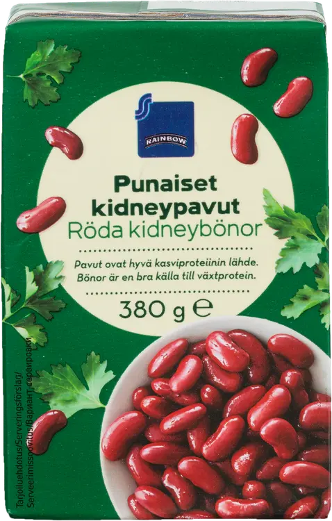 Rainbow punaisia kidneypapuja liemessä 380/230 g