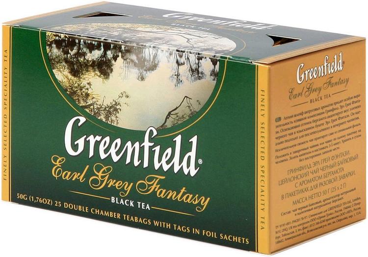 Greenfield Earl Grey Fantasy musta tee 2g x 25pss