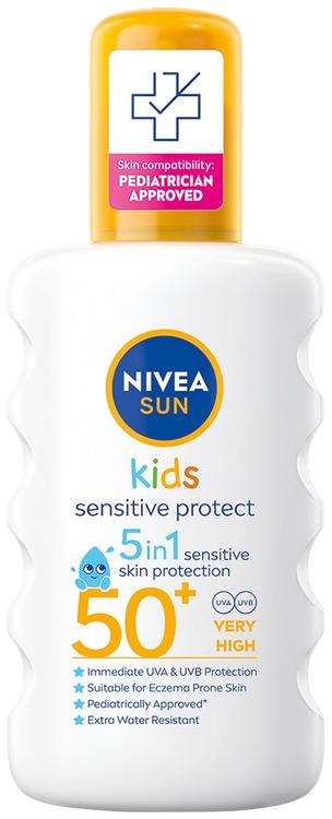 NIVEA SUN 200ml Kids Sensitive Protect Sun Spray SK50+ -aurinkosuojasuihke