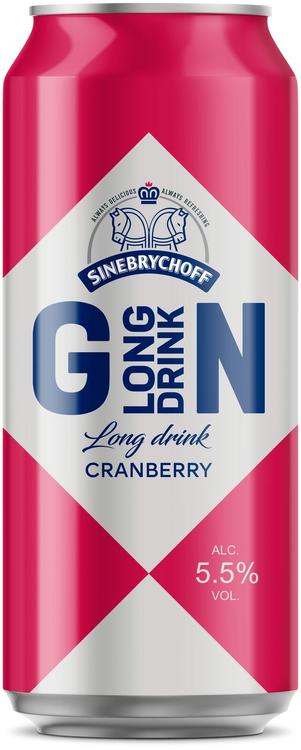 Sinebrychoff  long drink cranberry 500ml