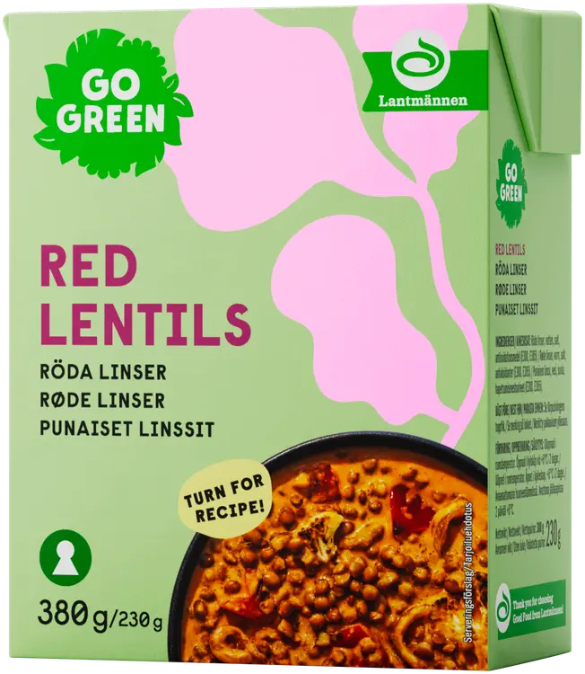 GoGreen Punaiset Linssit 380g